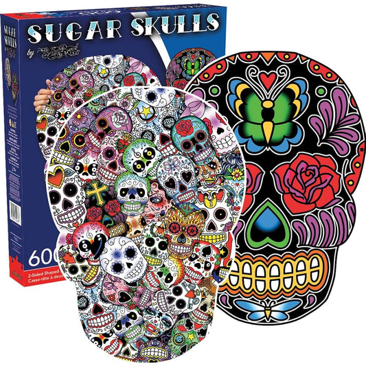 Aquarius Sugar Skulls Jigsaw Puzzle (600 Piece)