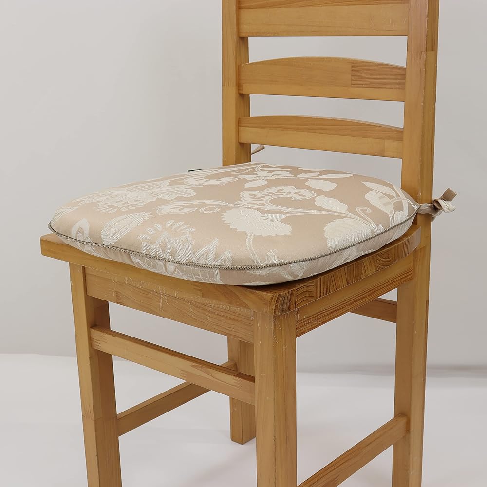 Kawashima Textile Cercon MINTON Dining Seat Cushion Grace Haddon Beige 45×43cm LN1207