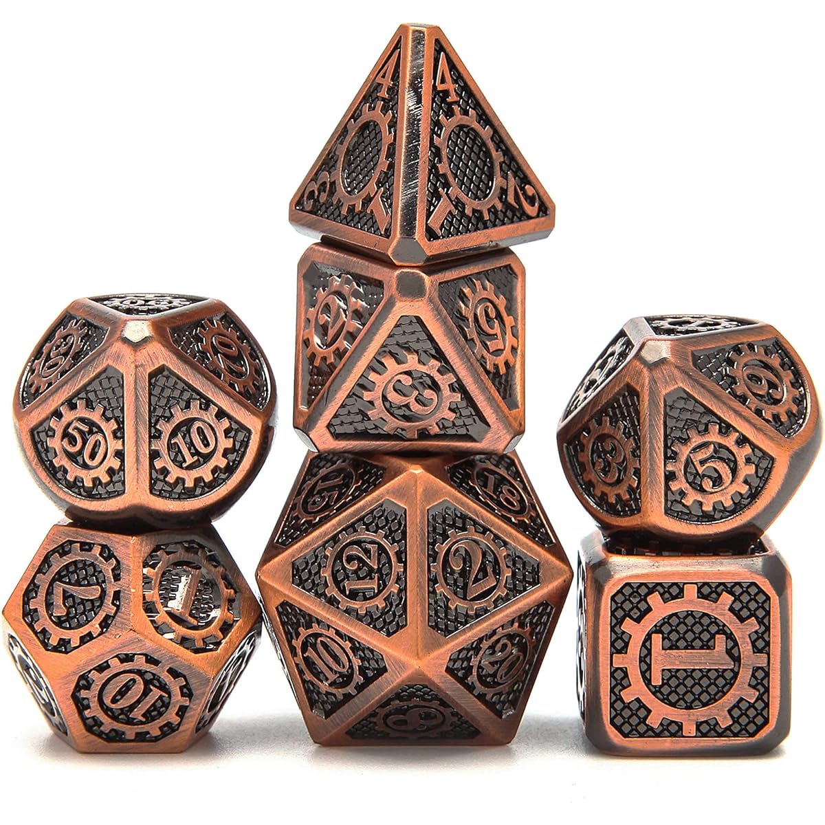 Hongda Tenda Dungeons & Dragons Dice Set Metal Polyhedral DND Large Dice Bag Bulk Tower Roleplaying Dice