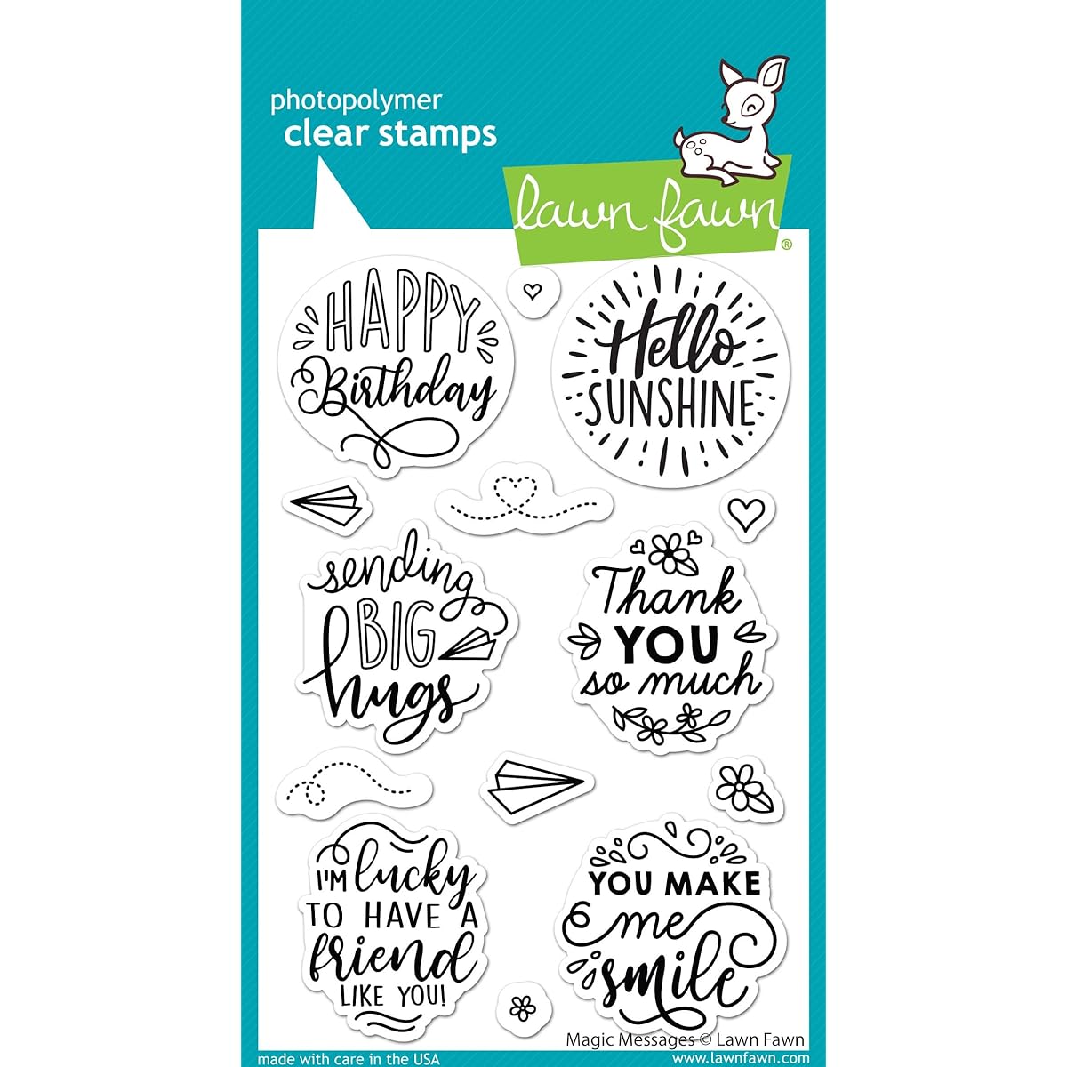 Lawn Fawn Clear Stamps 4"X6"-Magic Messages -LF2508