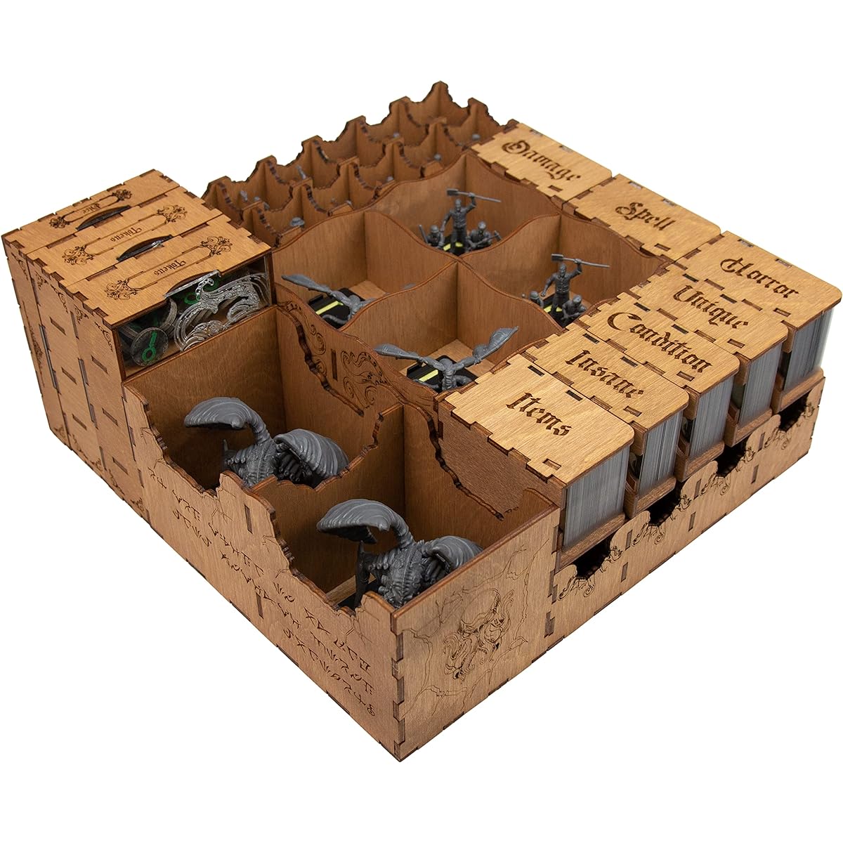 SMONEX Organizer Insert Mansions of Madness 2nd Edition Compatible with Mansions of Madness Expansion - Handmade Insert Perfect for Mansions of Madness