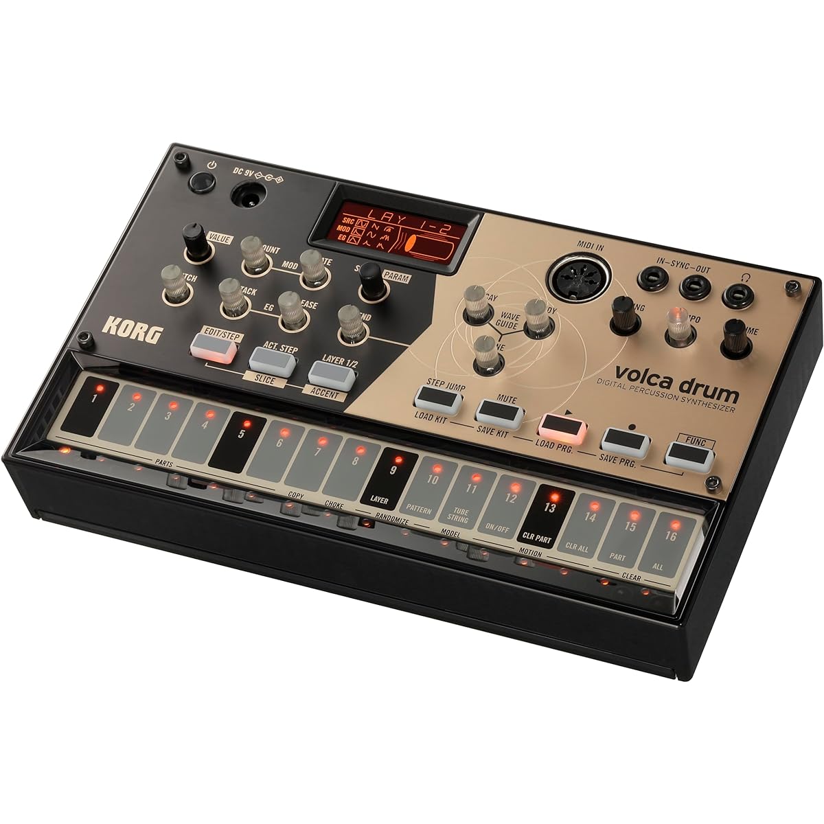 KORG Digital Percussion Synthesizer Volca Drum Rhythm Machine Built-in Speaker Compact size that can be used with headphones Compact size that can be used anywhere