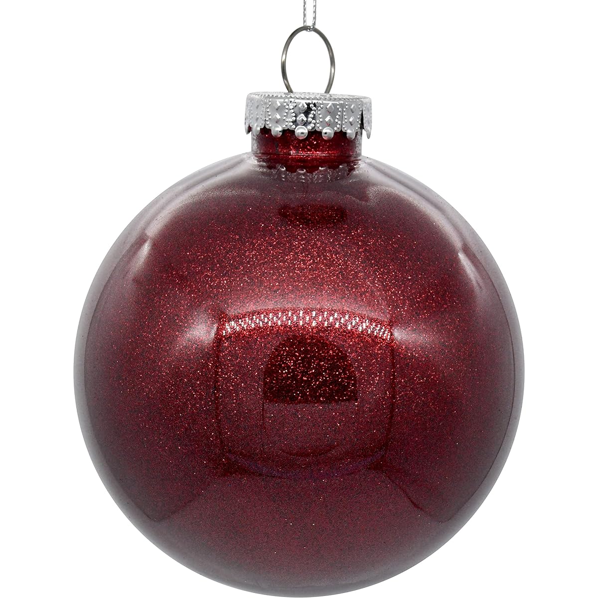Vickerman 4" Clear Ball Christmas Ornaments Glitter Decor Holiday Christmas Tree Decorations Pack of 12, Teal