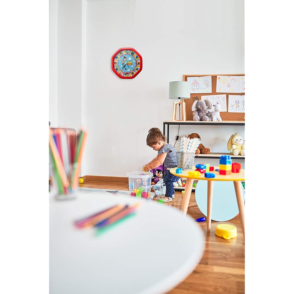RHYTHM Disney Toy Story Wall Clock Karakuri Clock Red 37x37x9.3cm Contains 4 TOY STORY Songs 4MH440MC01