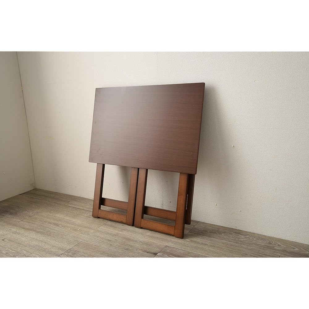 Hagiwara Desk Simple Folding [Can be replaced with the included casters] Dark Brown Height 71 Work Home VT-7812DBR