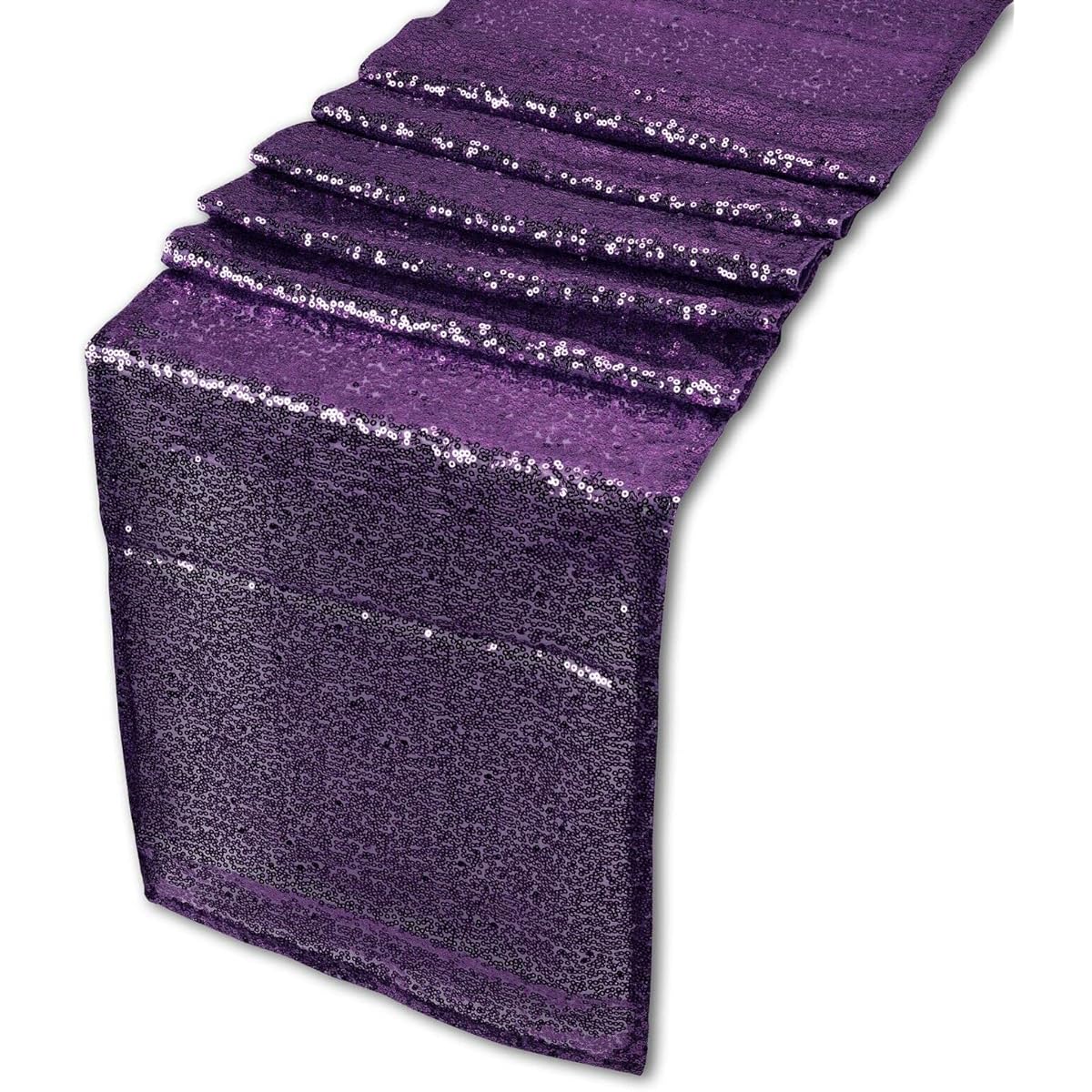 SARVAM FASHION Sequins 12" x 108" Table Runner Party Wedding Bridal Baby Shower Event Decoration - (Pack of 1) Purple
