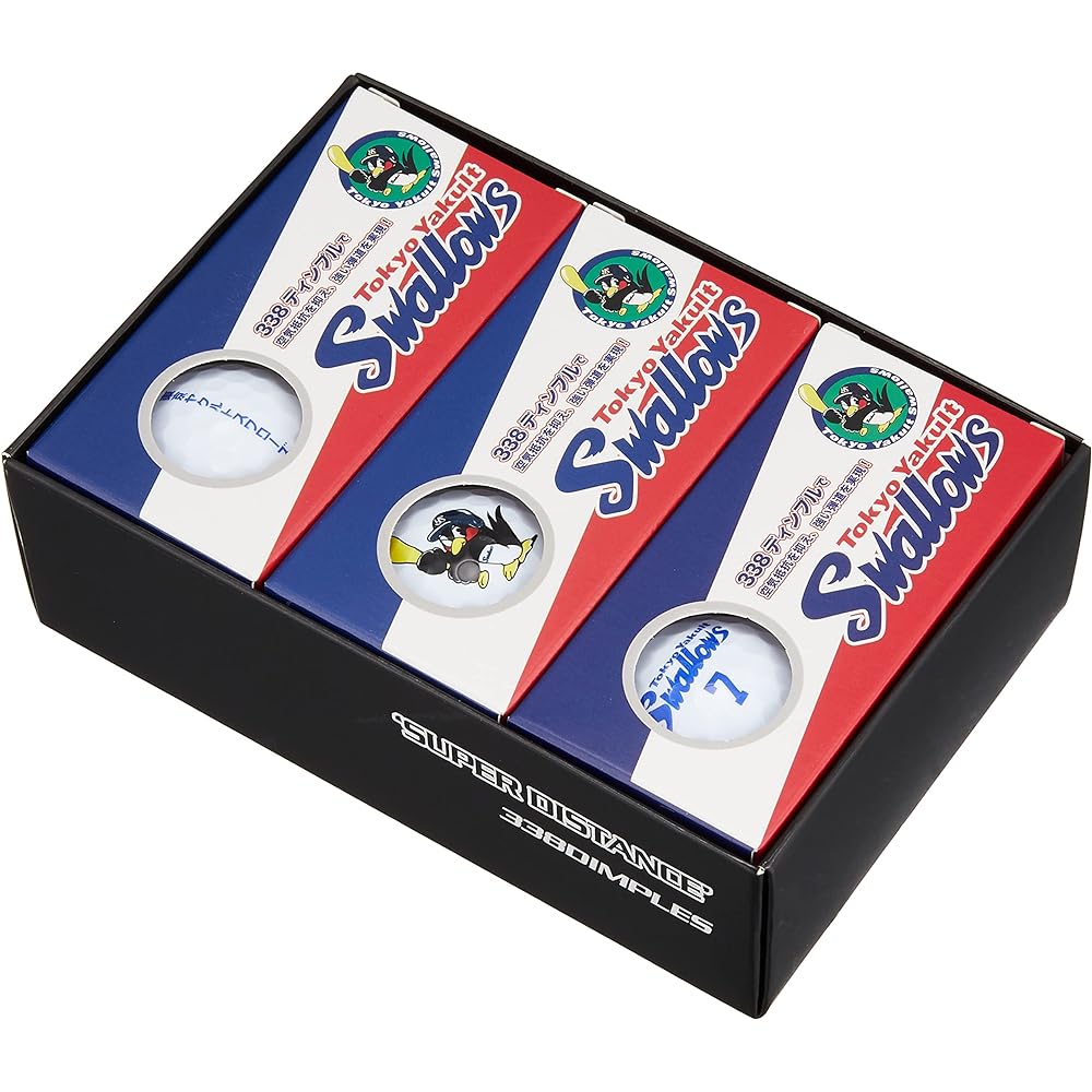 LEZAX Golf Ball Tokyo Yakult Swallows Golf Ball 6 Pieces YSBA-9782 White