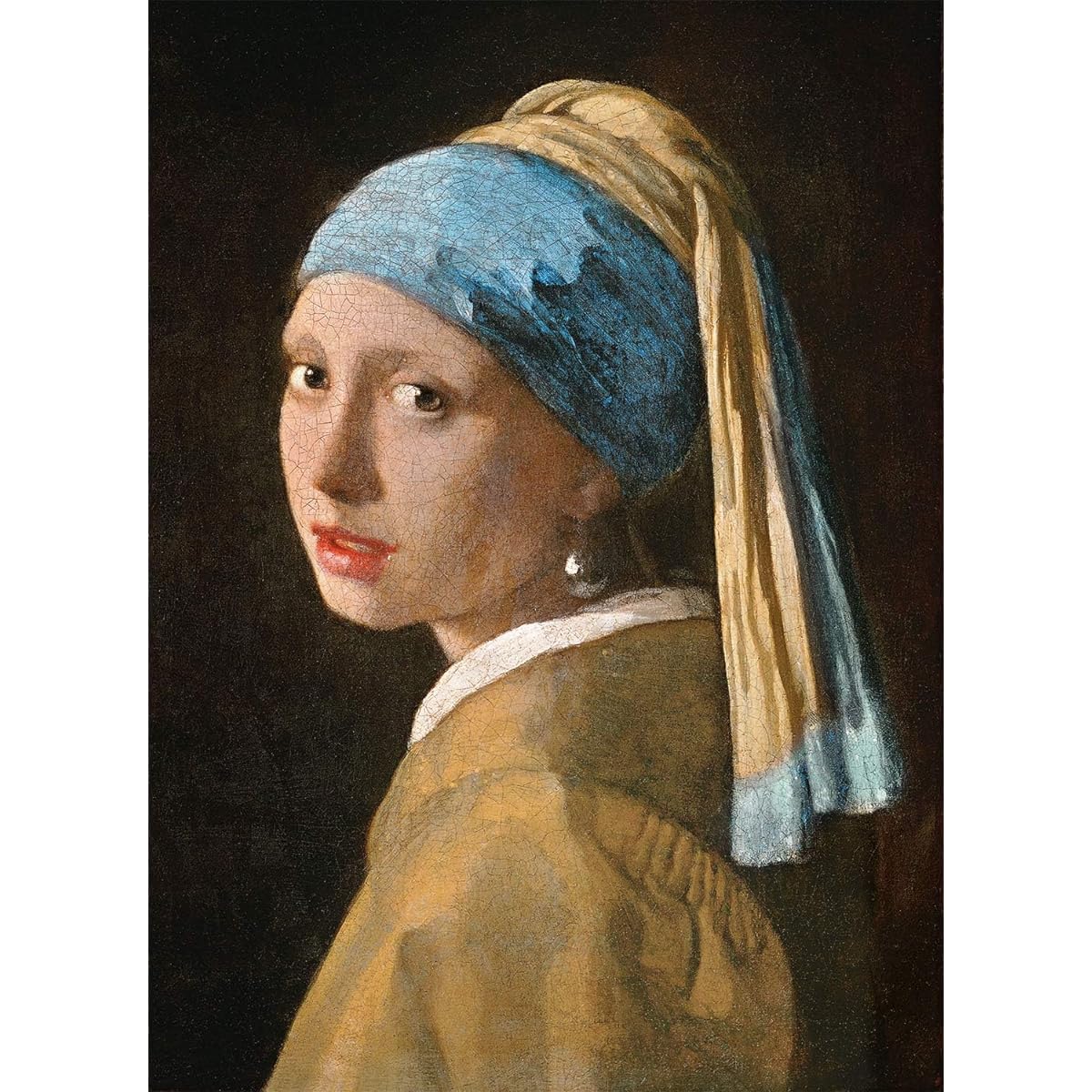Clementoni 39614 Jigsaw Puzzle 1,000 Piece Museum Collection - Vermeer - Girl with a Pearl Earring Colorless