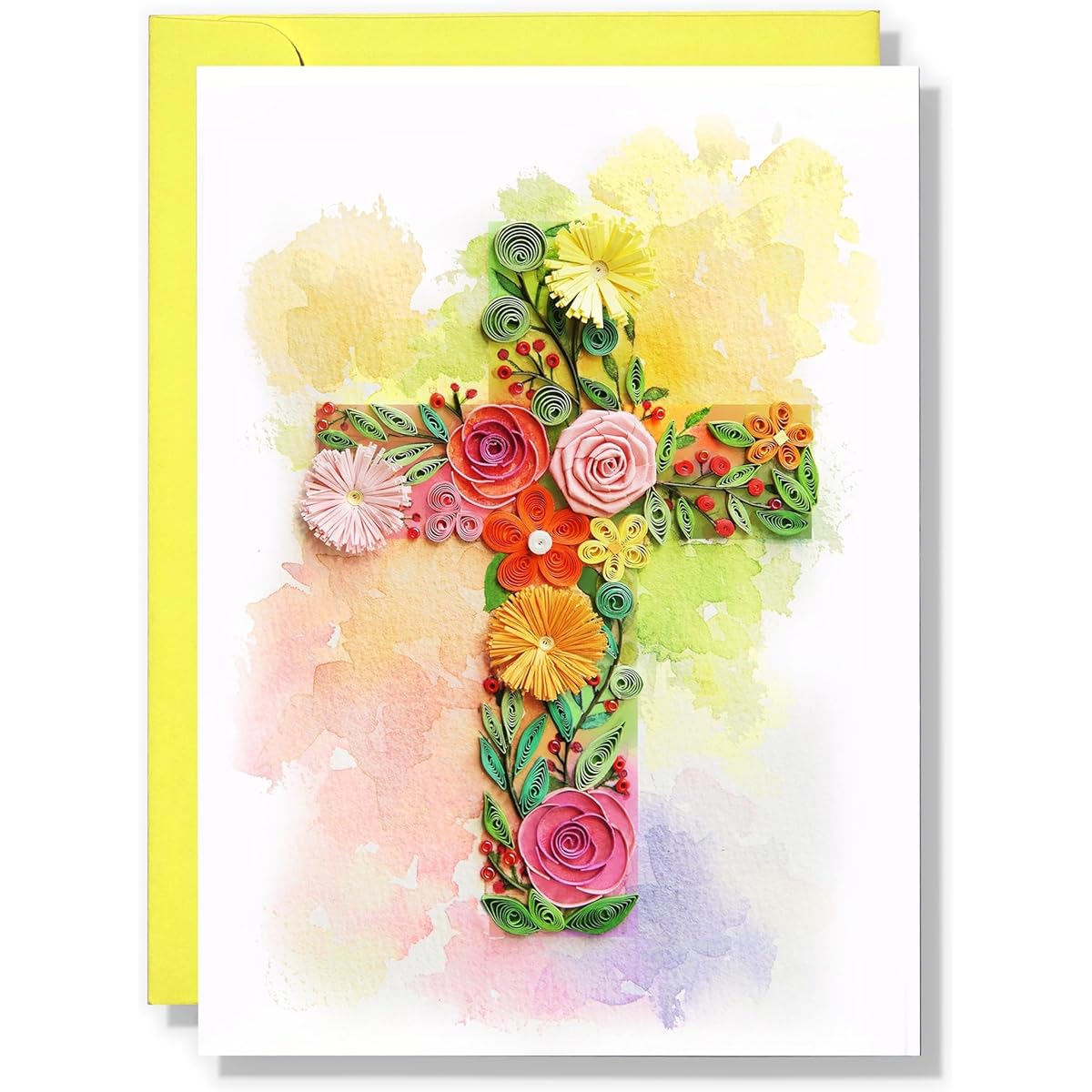 TUMYBee Colorful First Communion Cards for Baptism, Sympathy, Thank You, for Girls, Boys, Granddaughters, Grandchildren (Cross)
