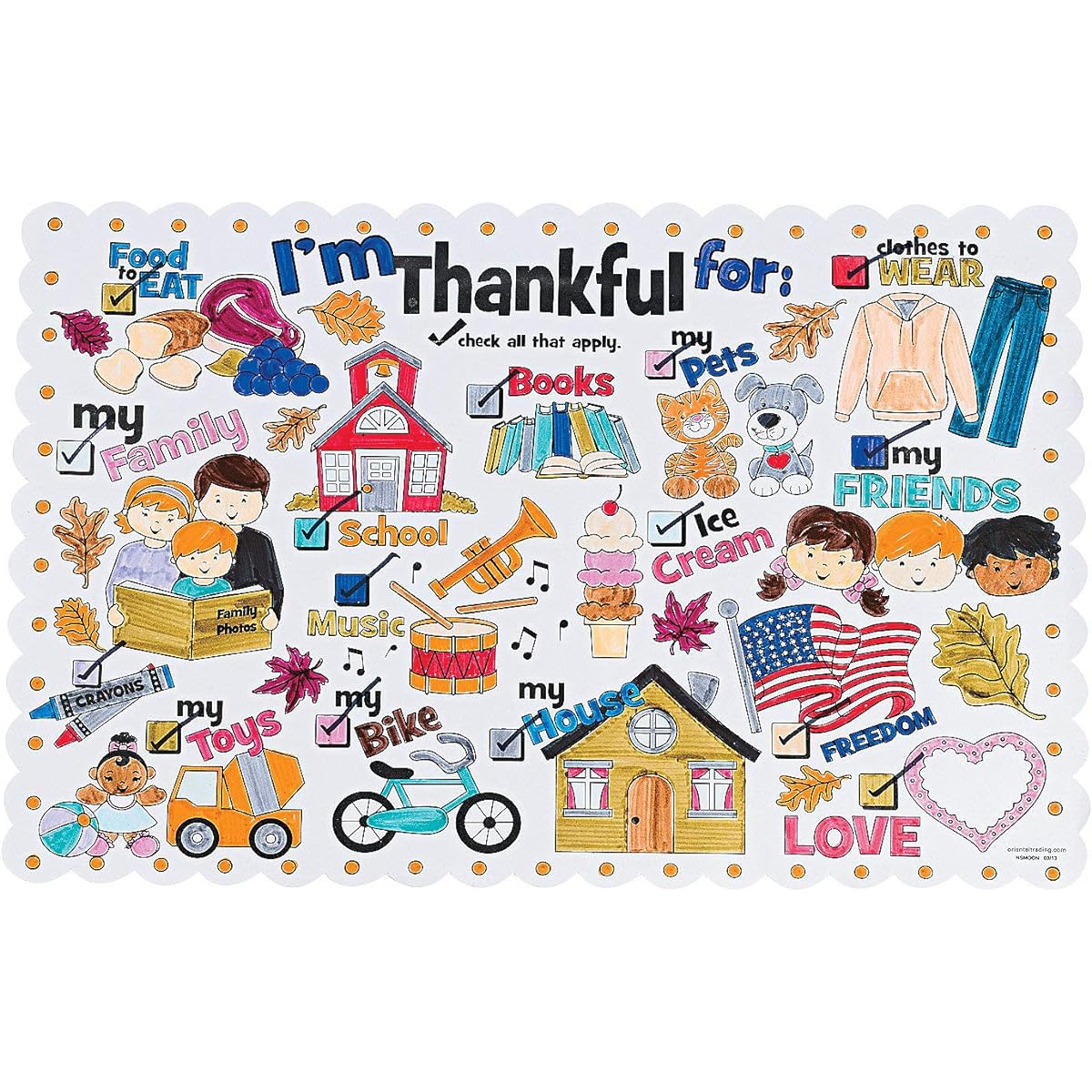 Thanksgiving Placemats - Crafts and fun home activities for kids.