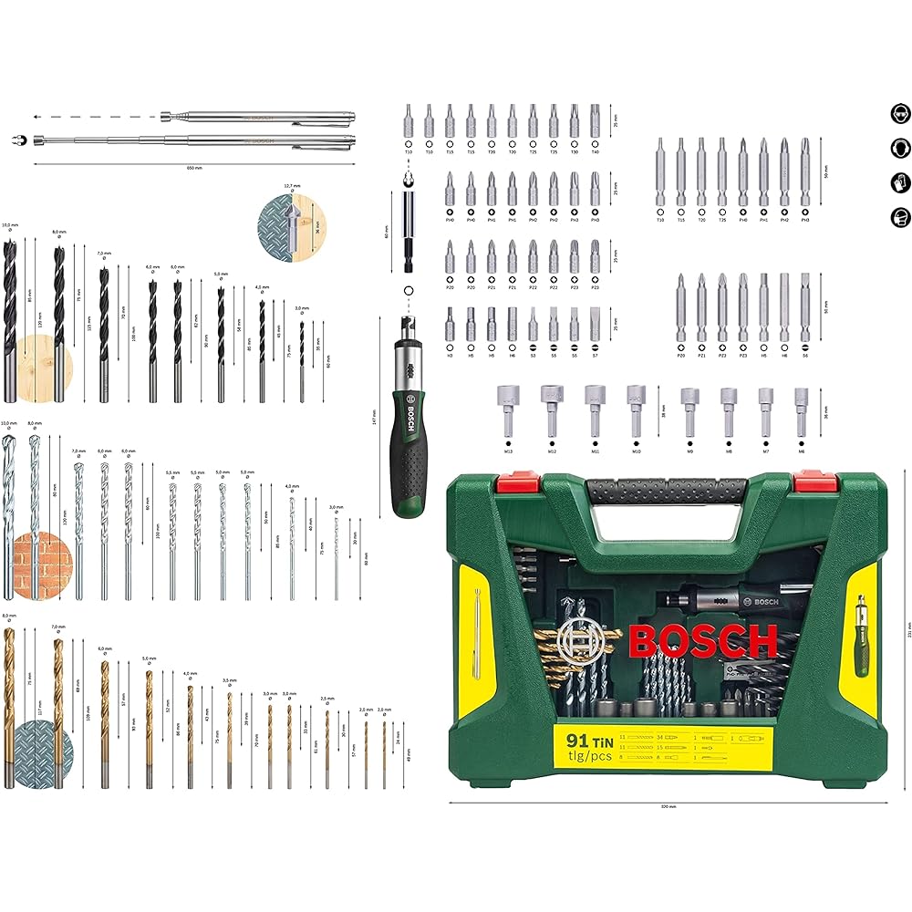 BOSCH 91 piece accessory set V91