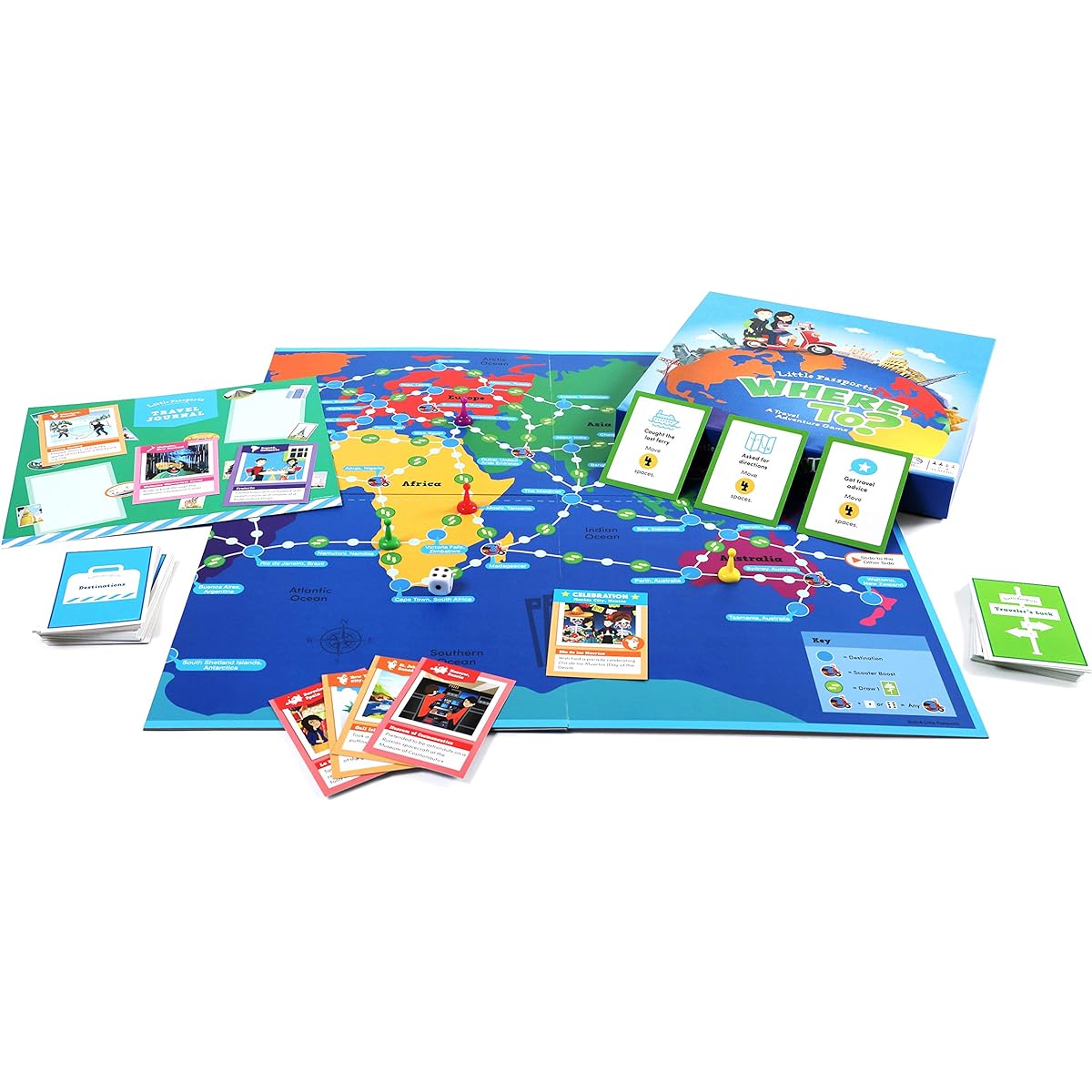 Little Passports Where to? Travel Adventure Board Game - World Map Game for Kids Ages 7+ - Family Geography Game - Fun Card Game for Kids - Travel Inspiration - Educational Learning