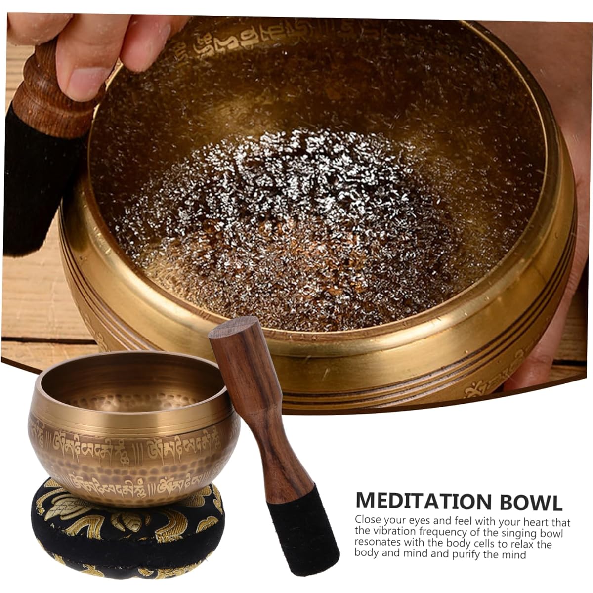 VICASKY 5pcs Meditation Bowl Audio Relax Yoga Yogi Yoga Yoga Nosomi Kids Gift Snack Bowl Tibetan Bowl Kit Tibetan Singing Bowl Tibetan