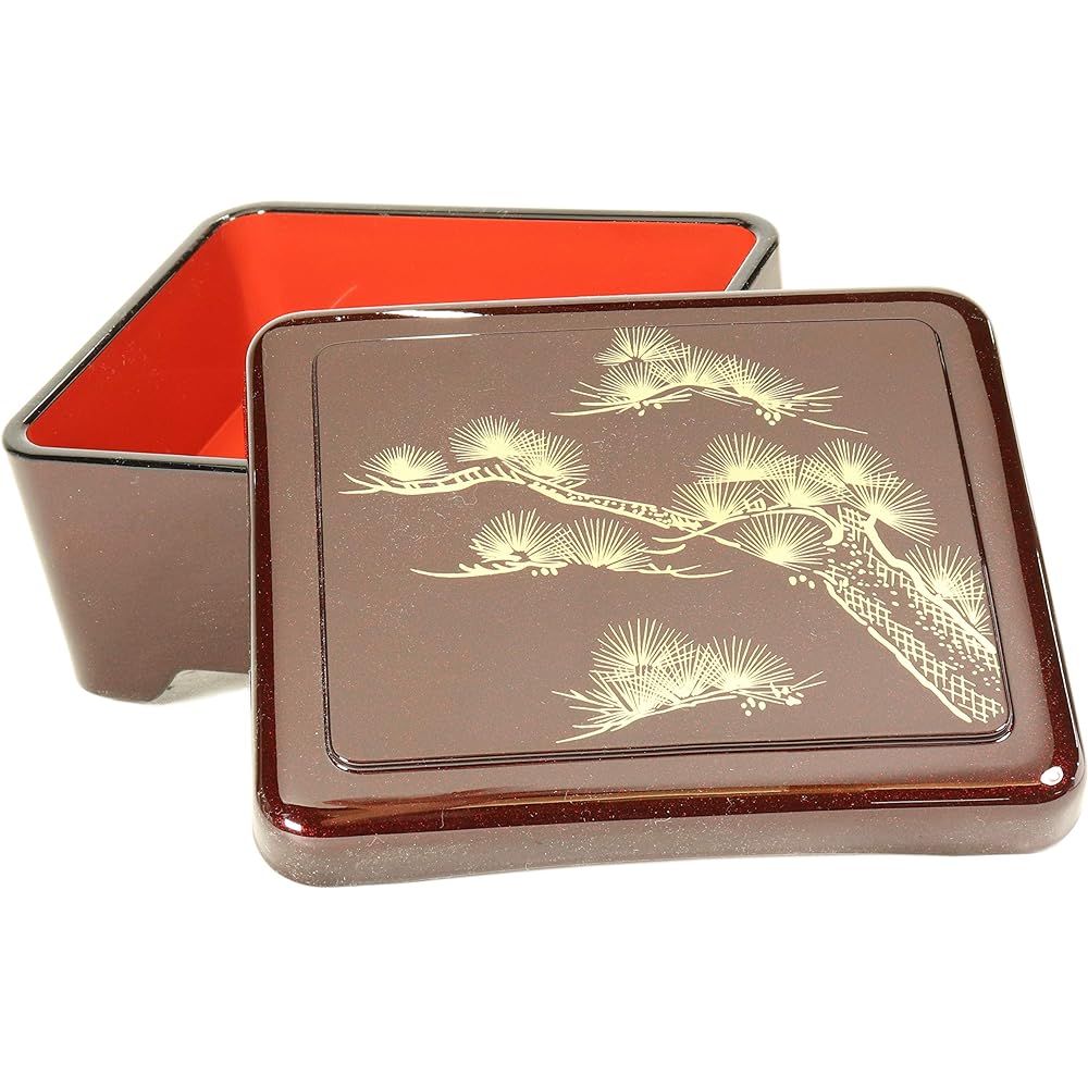 Set of 5 Rice Utensils/Eel [A] Elephant Bowl Jutame Omatsunai Vermilion Paint (Lid Only with Pattern) [16.8 x 14.3 x 7.6cm] [Restaurant, Inn, Japanese tableware, Restaurant, Commercial use, Tableware, Tableware]