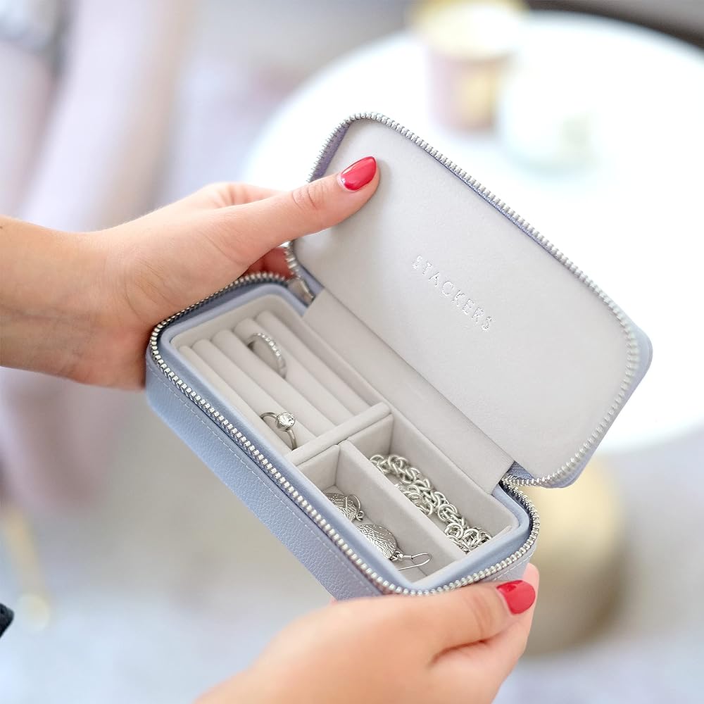 STACKERS LONDON Travel Jewelry Box Portable Accessory Case Carrying Size M (Lavender)