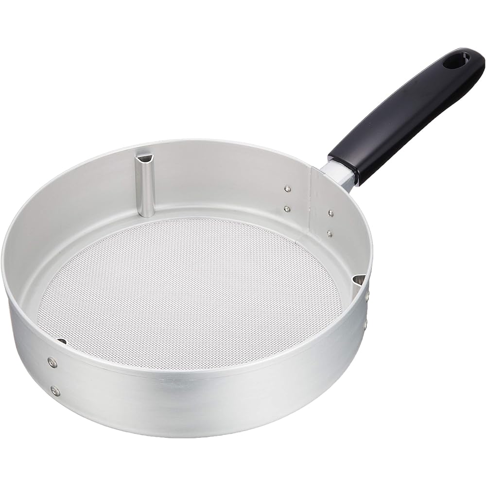 Endo Shoji Commercial Hand Roaster Roaster Round Shape Main Body/Lid Alumite Ami 18-8 Made in Japan BGV1601