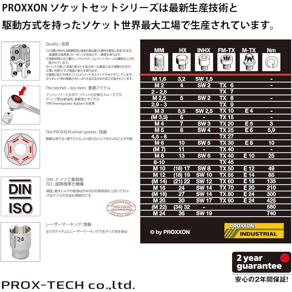 PROXXON 29-piece socket wrench set 1/2" No.82000