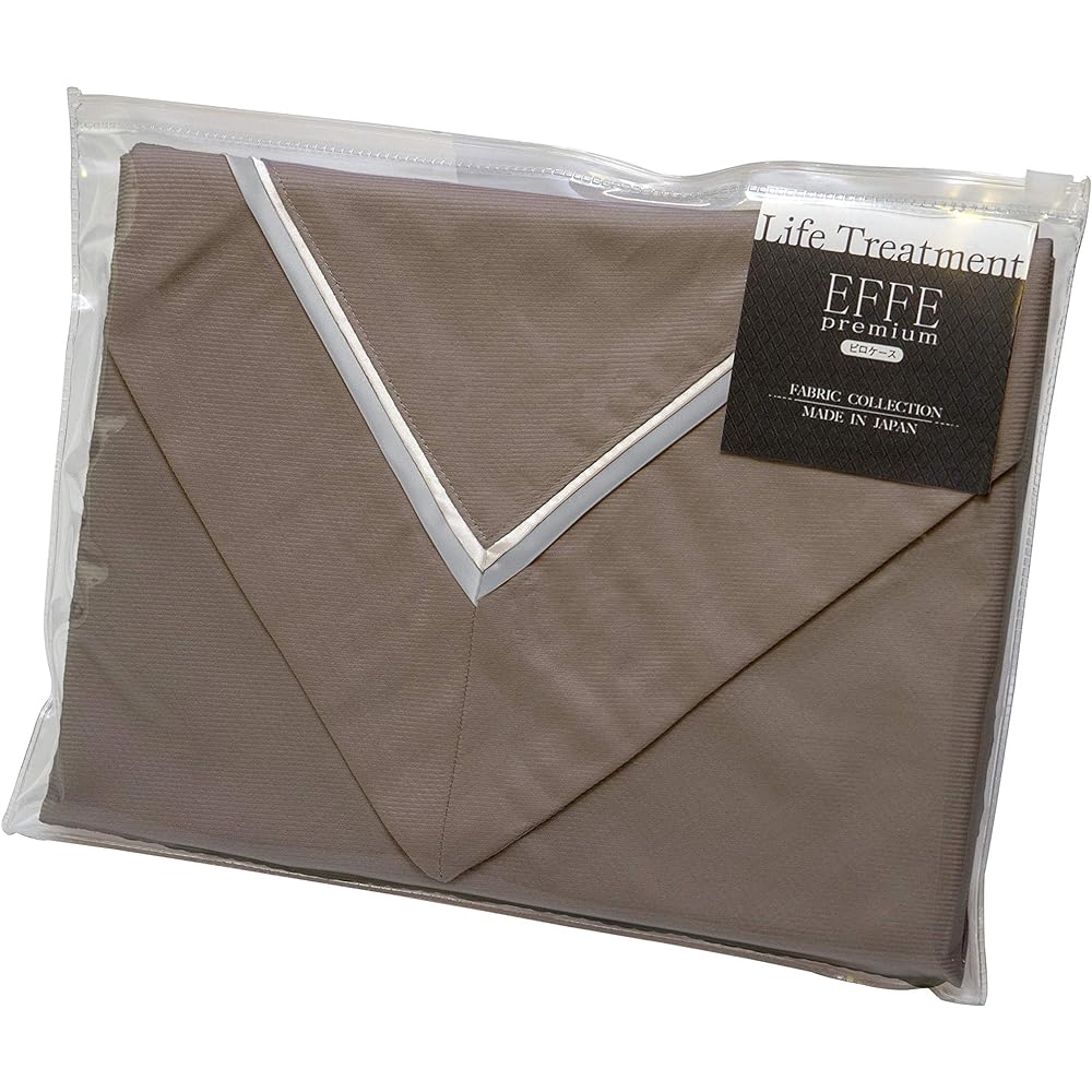 [Genuine French Bed product] Pillow cover, semi-single size (for 43 x 63 cm), pale pink, "EFFEpremium pillow case", ruffled type pillow case, 100% cotton, made in Japan, 035973050
