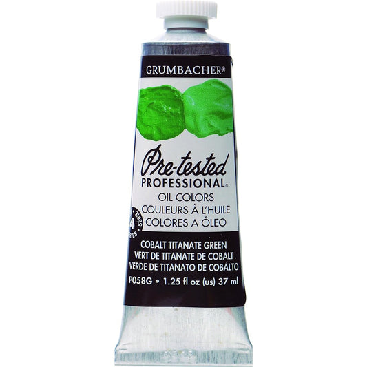 Grumbacher Pre-Tested Oil Paint, 37ml/1.25 Ounce, Cobalt Titanate Green (P058G) by Grumbacher