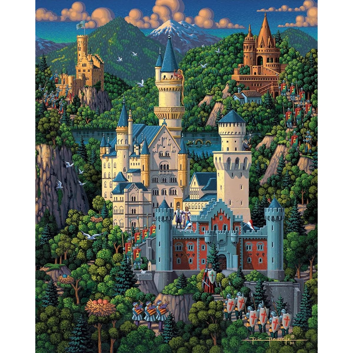Dowdle Jigsaw Puzzle - Neuschwanstein Castle - 1000 Pieces