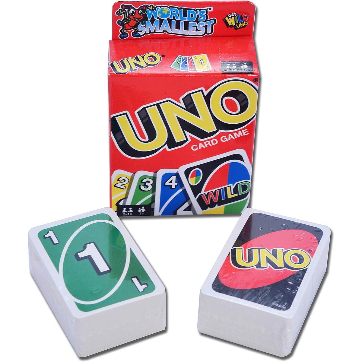 World's Smallest Classic Games - Uno Card Pack - Manipulation - Miniature Playing Cards - Set of 3
