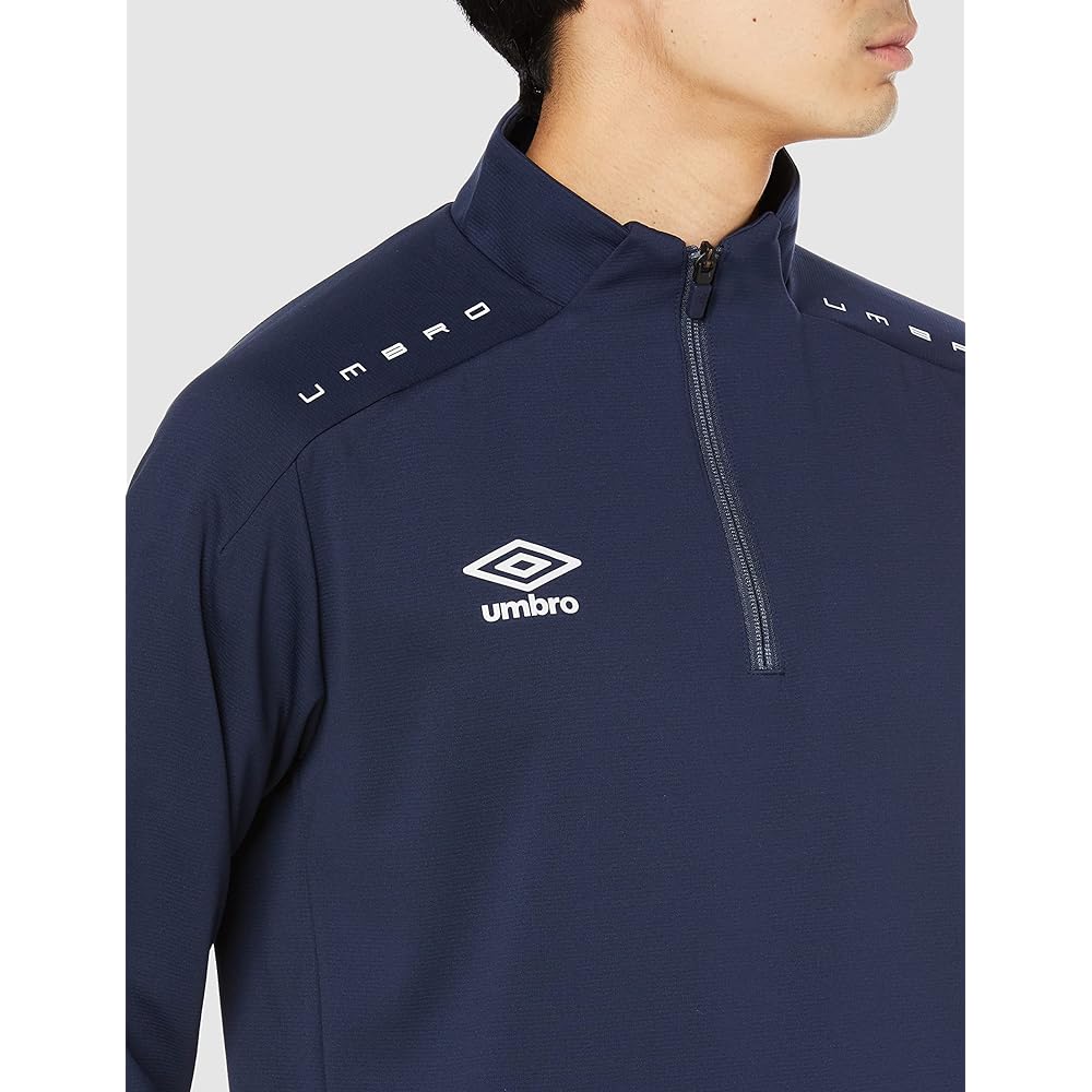 [Umbro] Soccer Jersey, Long Sleeve, Half Zip, Sweat Absorbent, Quick Drying, Dry, Stretch, Practice, Club Activities, Training, Men's