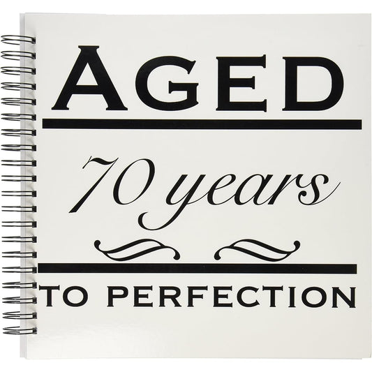 3dRose db_157399_2 70 Years Old Perfect Happy 70th Birthday Memory Book 12x12 Inch