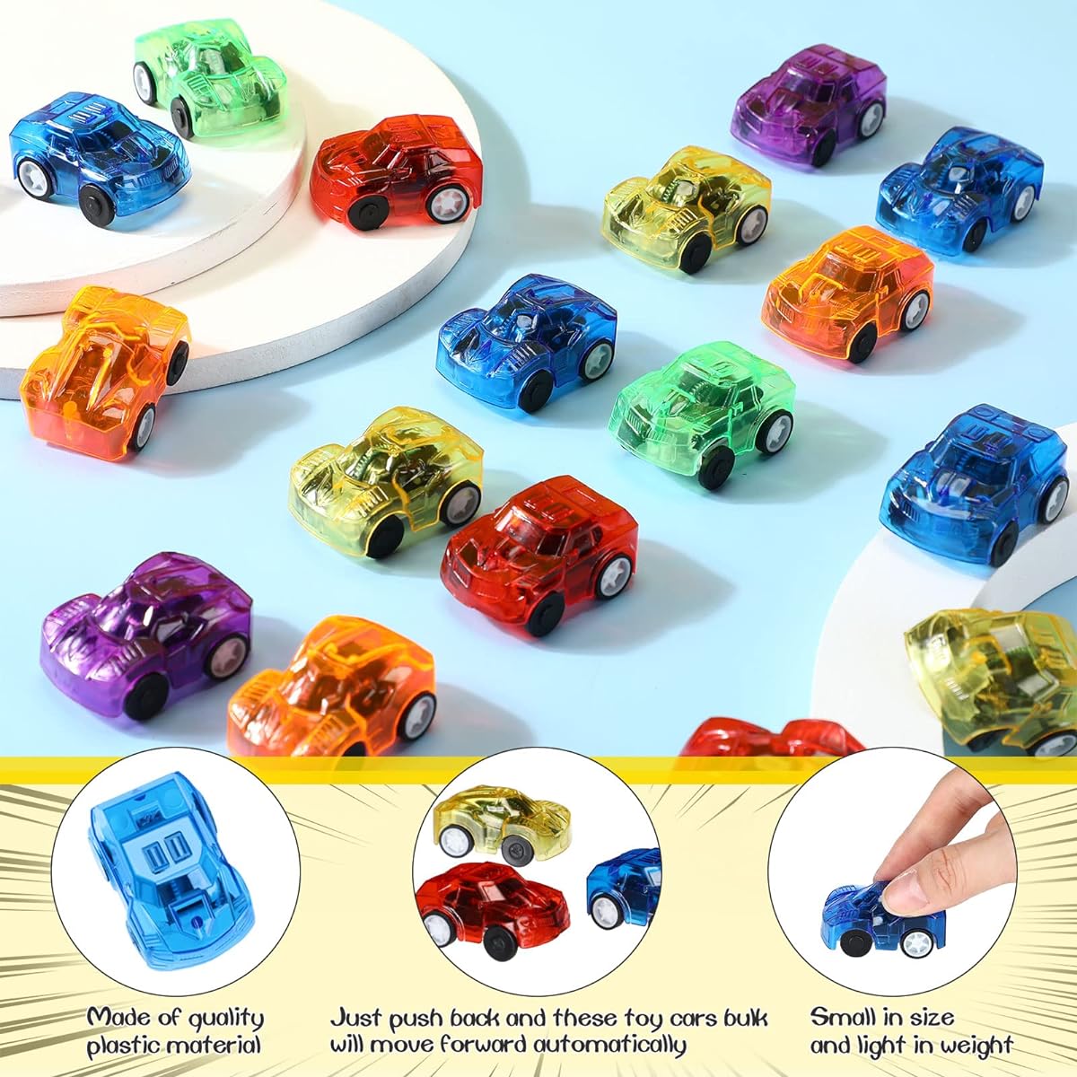 144 Pieces Pull Back Car Party Favors Mini Car Toys Bulk Friction Powered Mini Racing Cars Colorful Pull Back Cars for Birthday Goodie Bag Fillers Rewards Carnival