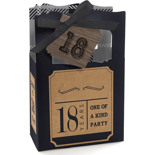 18th Milestone Birthday - Time to Adulthood - Birthday Party Favor Boxes - Set of 12