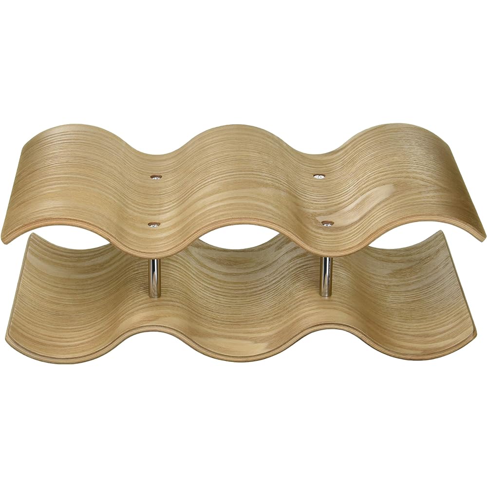 KINTO Wine Rack for 14 Bottles Willow Liquor Shelf Wine Bottle Storage 45150