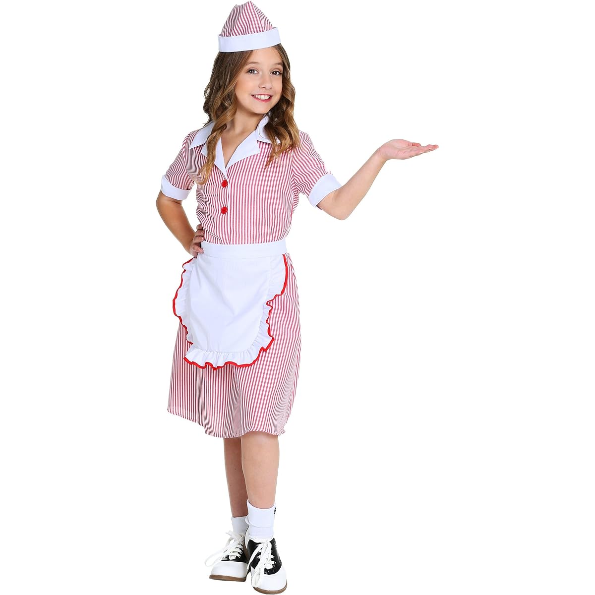 Girl's 50's Car Hop Costume L Red FUN0266CH