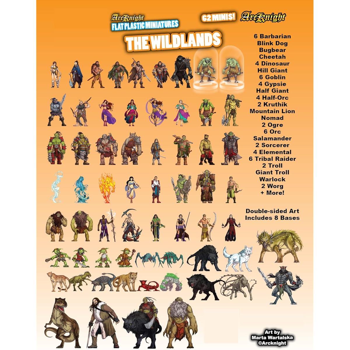 Flat Plastic Miniatures: Wildlands