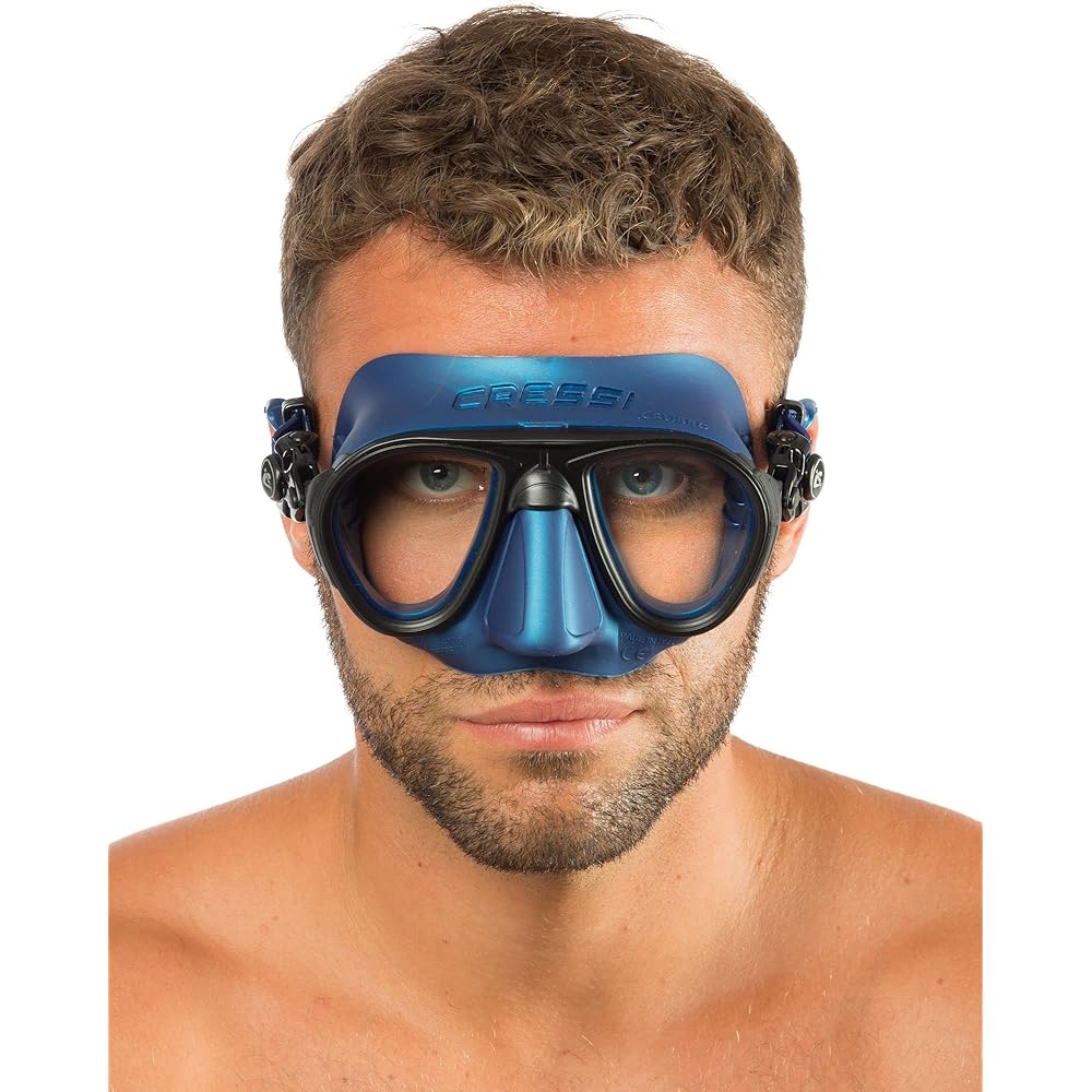 CRESSI Deep Freediving Spearfishing Mask & Snorkel Set [CALIBRO & CORSICA] Small Inner Volume Mask & Flexible Snorkel [Genuine Product]
