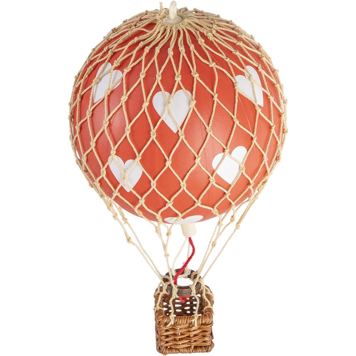 (Authentic Models) Authentic Models Floating The Skies Hot Air Balloon Replica Red Heart 3.25" Diameter