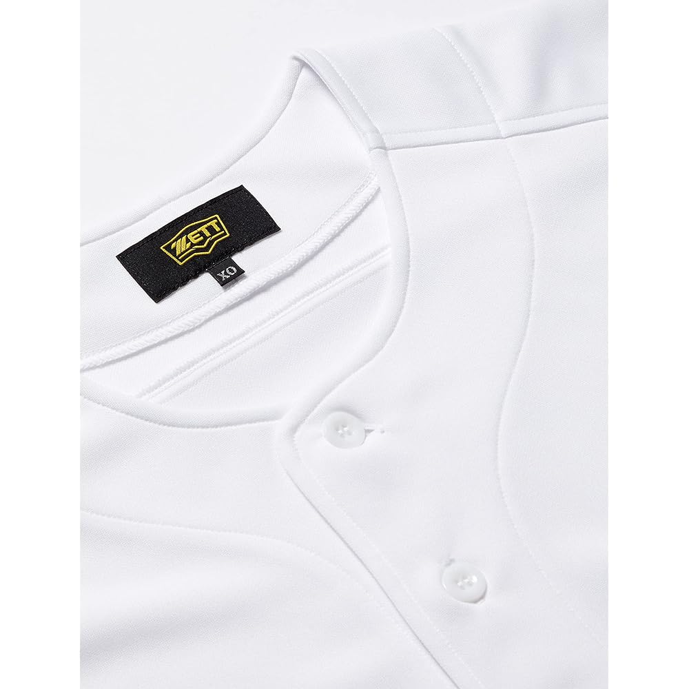 ZETT Baseball Uniform Mechapan Knit Full Open Shirt White (1100) M BU1281S