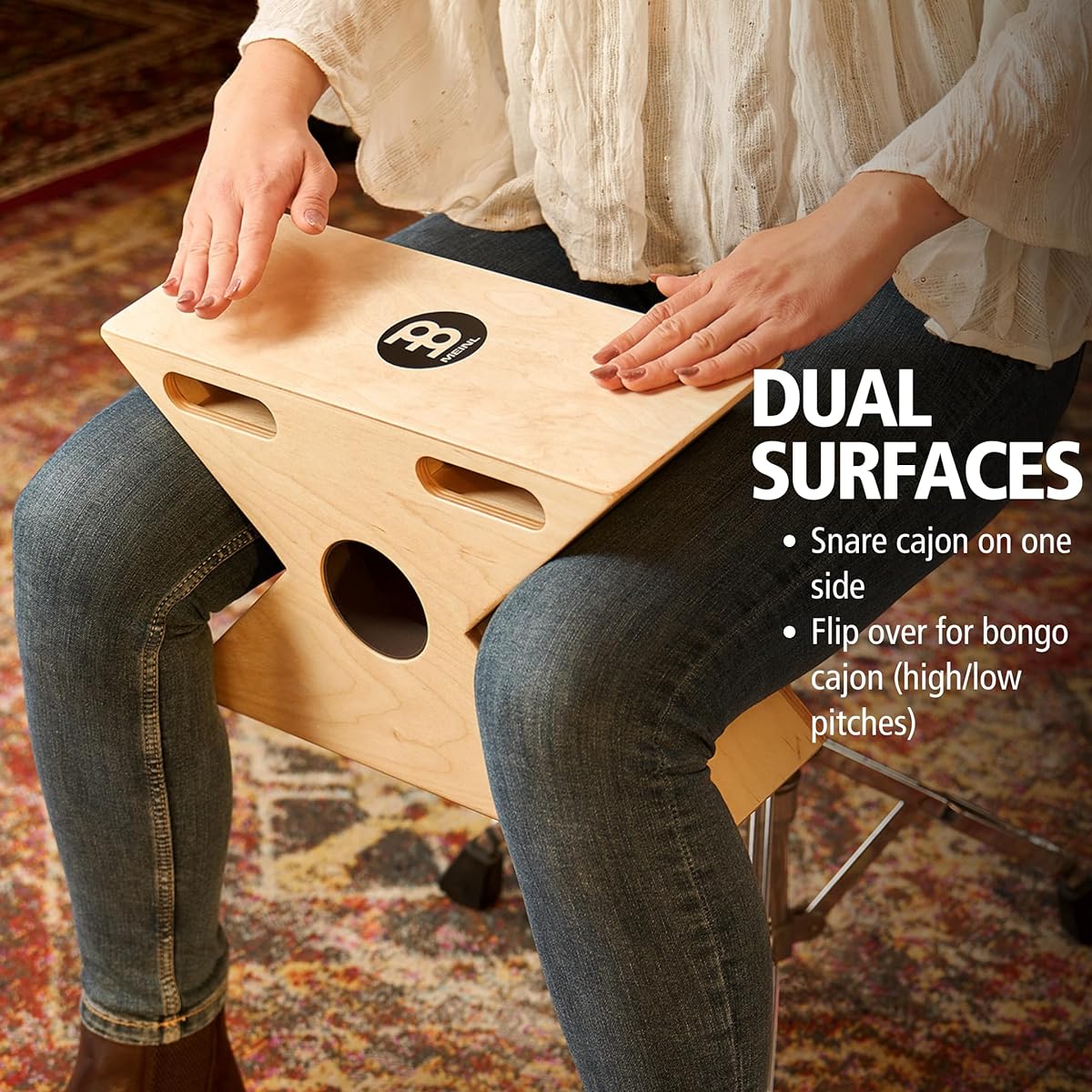 MEINL Percussion Hybrid Slap-Top Cajon HTOPCAJ3NT [Domestic regular product]
