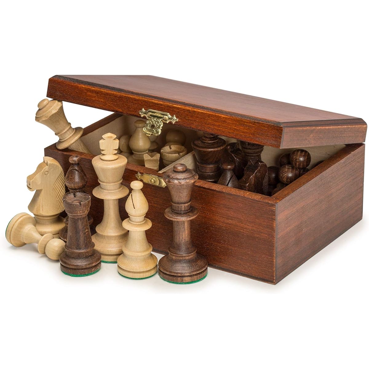 Staunton No. 5 Tournament Chess Pieces w/ Wood Box