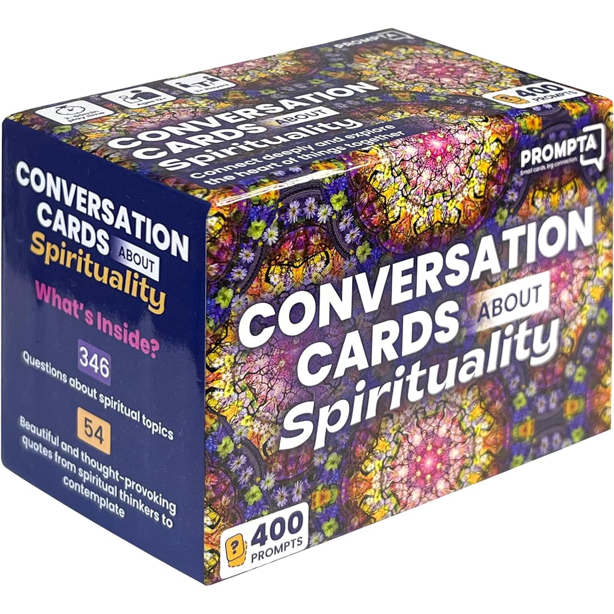 Prompts for Exploring Spirituality - 400 Spiritual Prompts for Discussion and Self-Reflection - Non-Sectarian Spiritual Gifts, Journaling, Meditation, Transcendence, Consciousness, Inner Work
