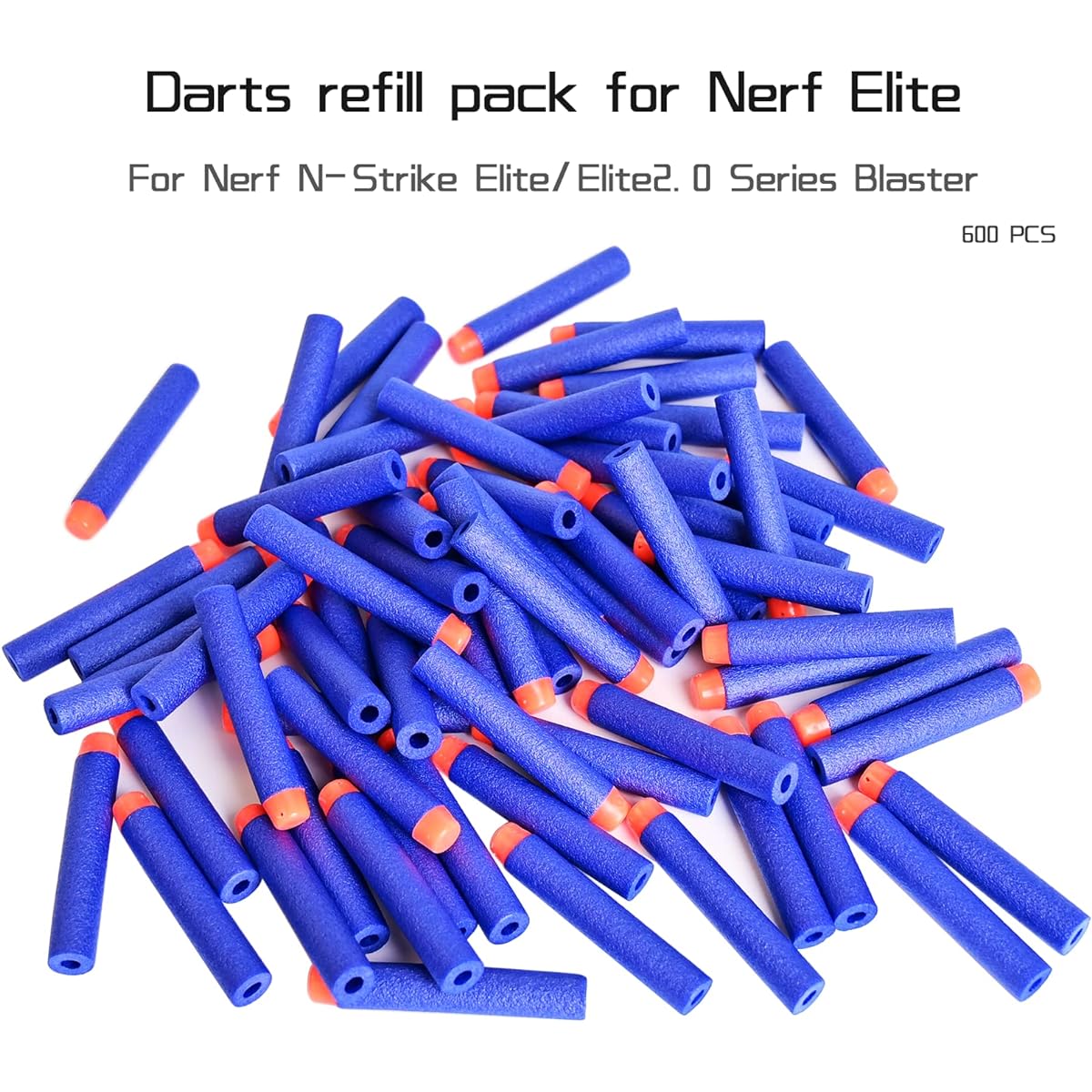 Iififun 600 Darts Refill Pack Soft Darts Nerf N-Strike Elite Blue