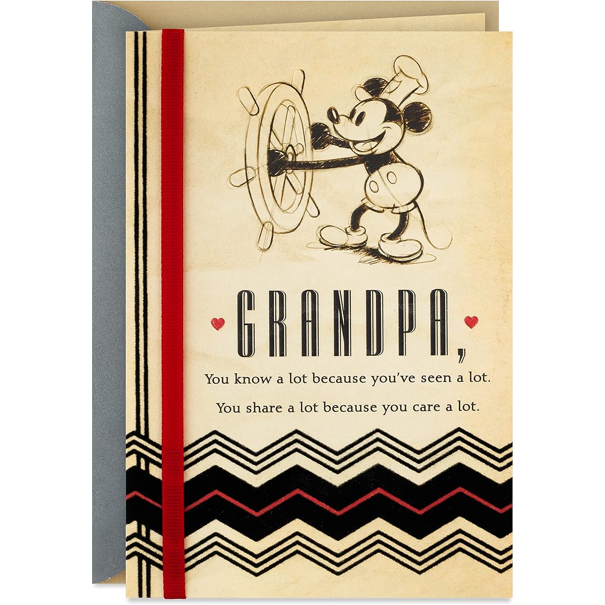 Hallmark Disney Birthday Card for Grandpa (Vintage Mickey Mouse)