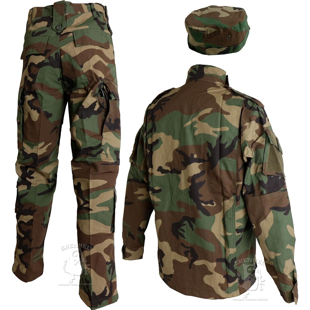 Camouflage top and bottom/patrol cap set Woodland US size M bdu-wl01-M [parallel import goods]