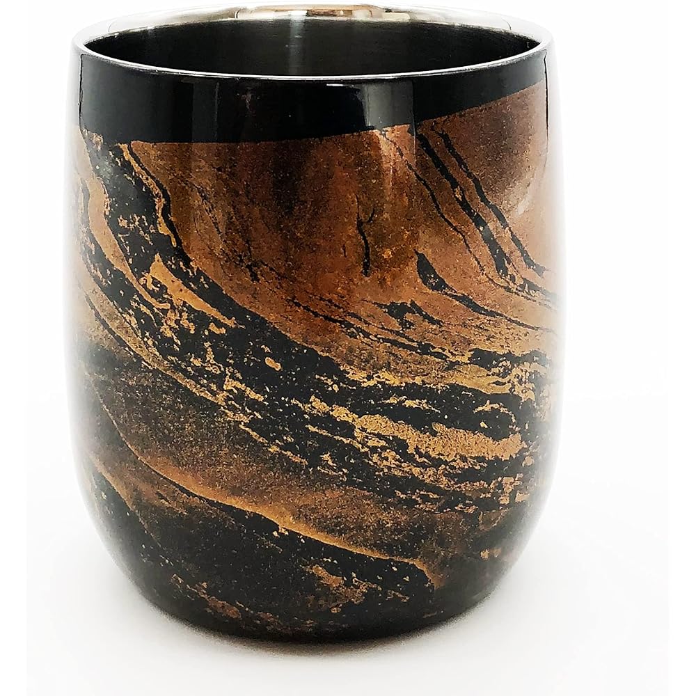 Lacquered double lock cup Daruma black sandalwood SCW-D501