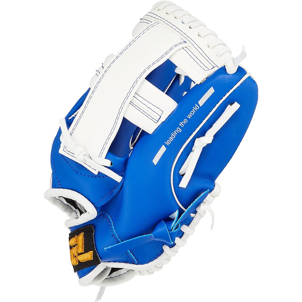 LEZAX Boys' (Middle to Upper Elementary School) Soft Baseball Gloves GUTS LEAGUE Right Throwing (Left Hand Worn) 10.5 Inches GLBM-5763 Blue