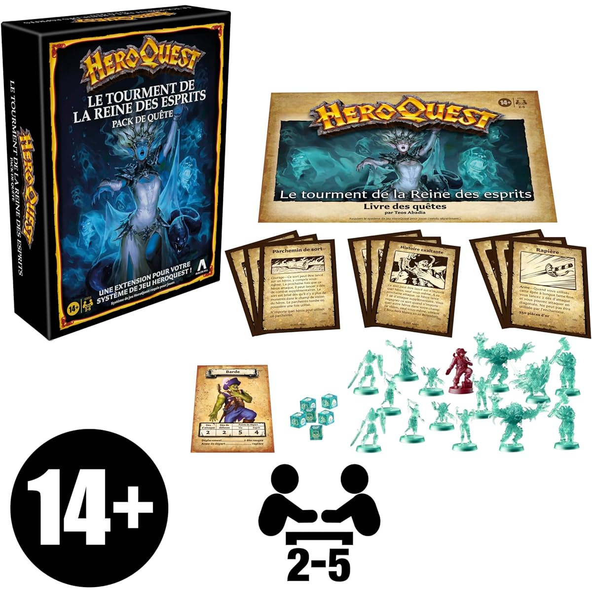 Avalon Hill Hero Quest, Spirit Queen's Torment Quest Pack, requires HeroQuest game system to play.