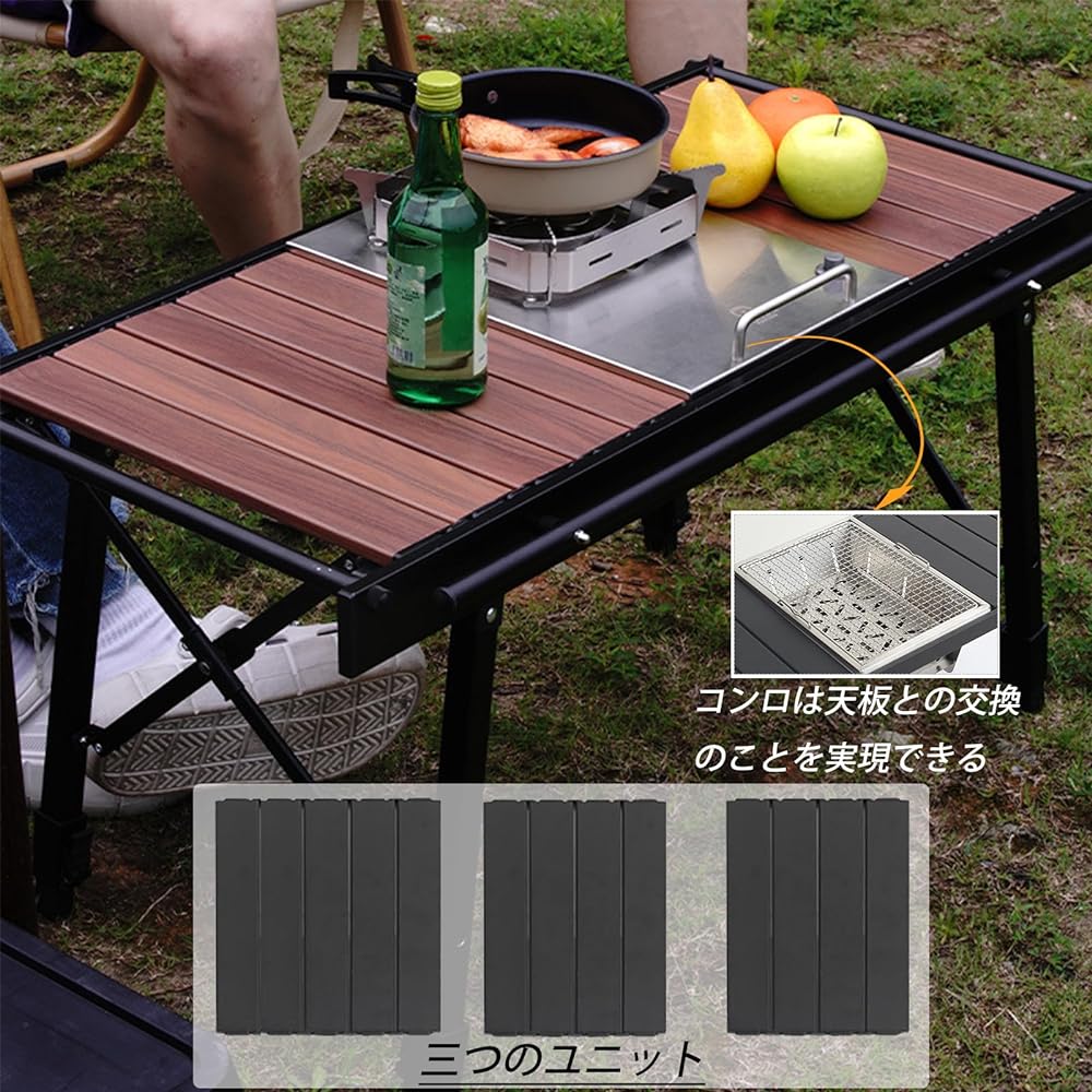 BBQCTR igt Table Camping Height Adjustment Ratel Works Foldable Japanese Instruction Manual Included Aluminum Foldable Load Capacity 80kg Outdoor