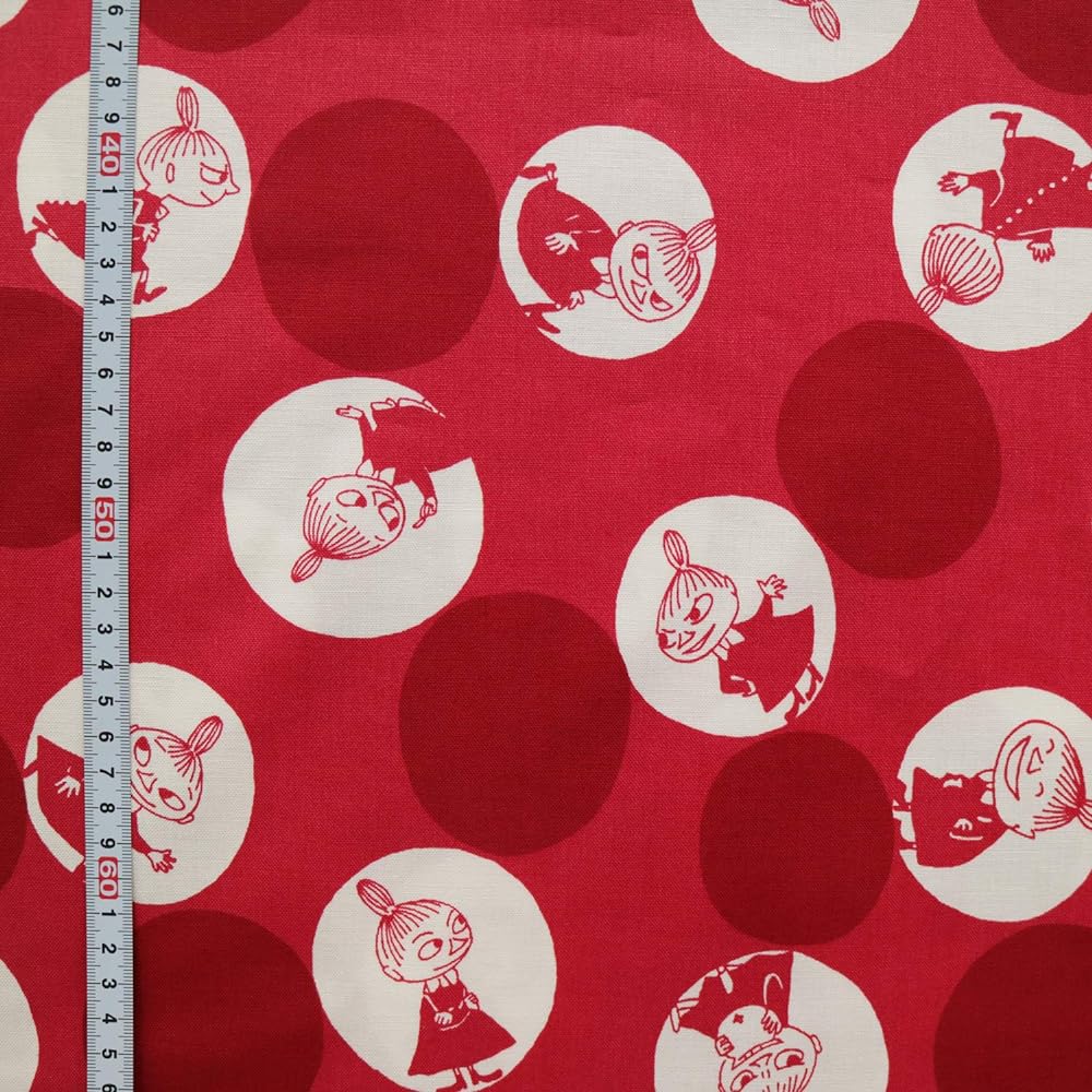 Quarter Report (MOOMIN) Moomin Fluffy Floor Cushion Polka Dot My Red Diameter 100cm Cotton Linen Antibacterial and Deodorizing Effect Cotton Round Round Macaron [Made in Japan]