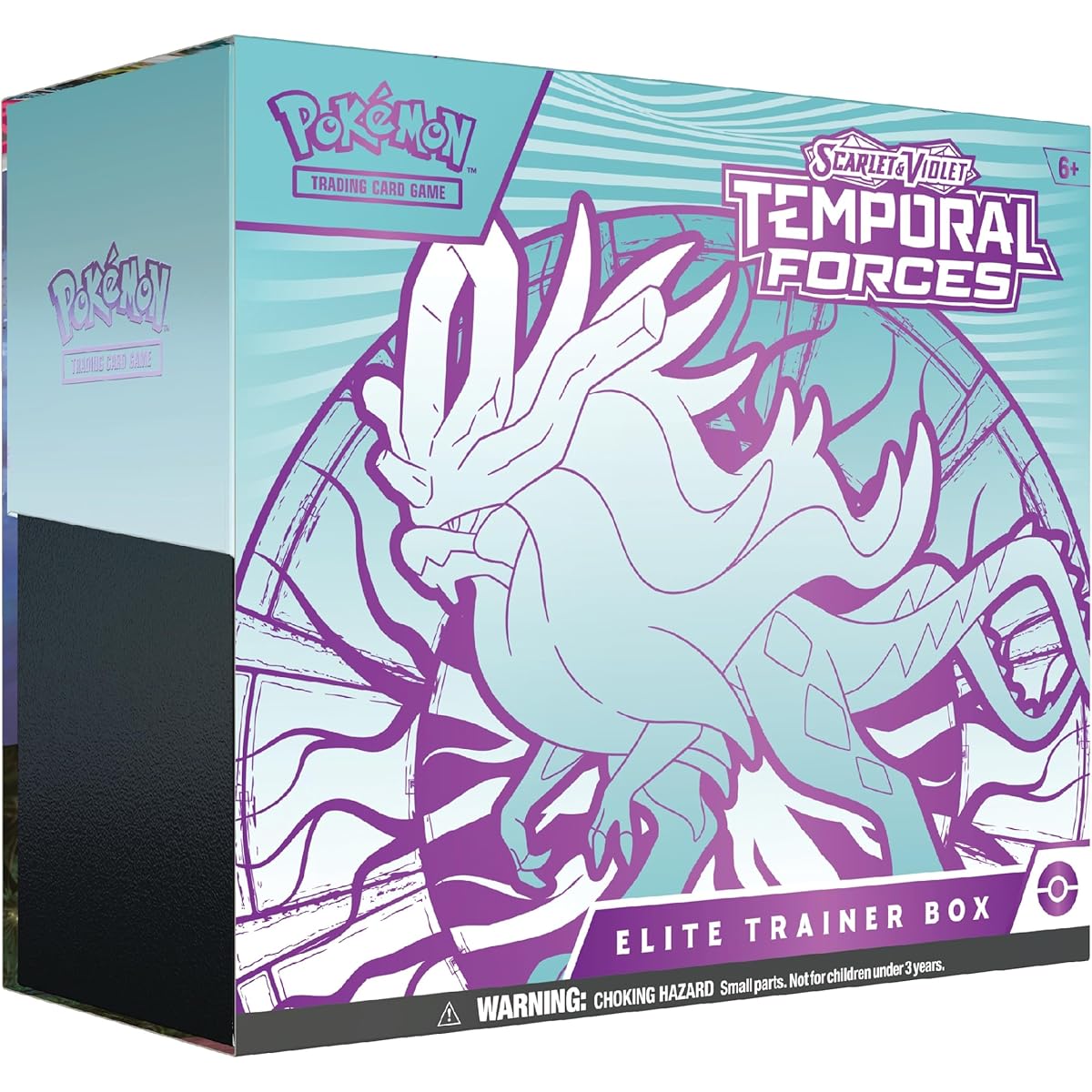 Pokémon TCG: Scarlet & Violet — Temporal Force Elite Trainer Box – Walking Wake (1 Full Art Flutter Mane Promo Card, 9 Boosters & Premium Accessories)