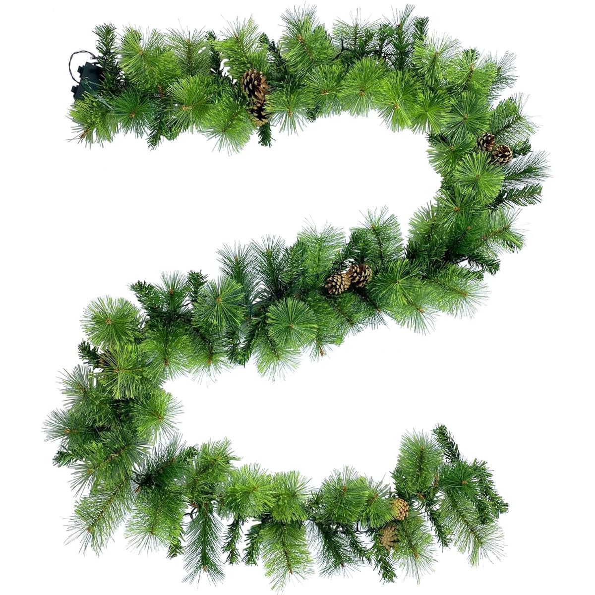 Ventray 9ft Christmas Garland with Pinecone and Snowflakes