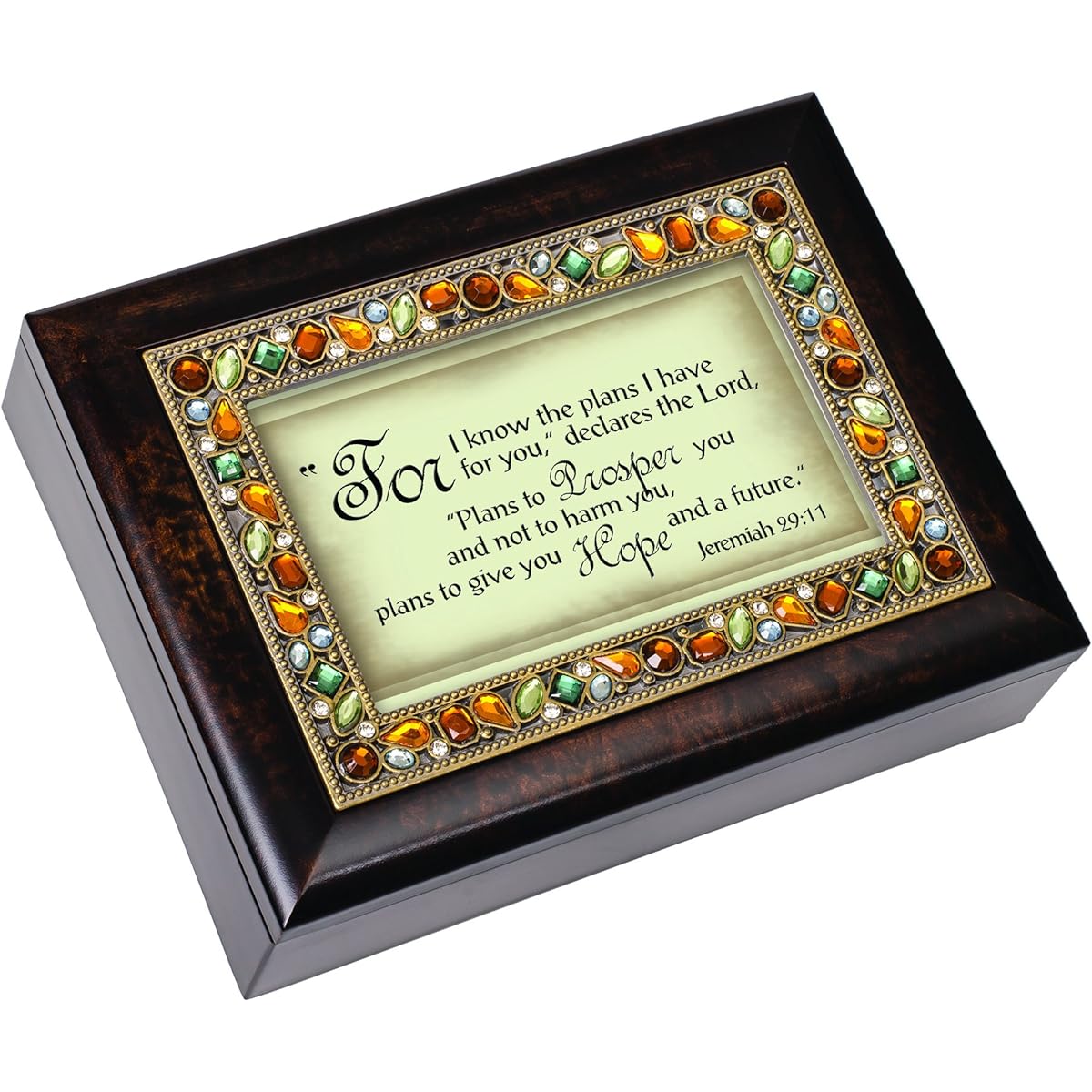 Cottage Garden 129299 Music Box – I KNOW THE PLANS & How Great Thou art-golden Jeweled