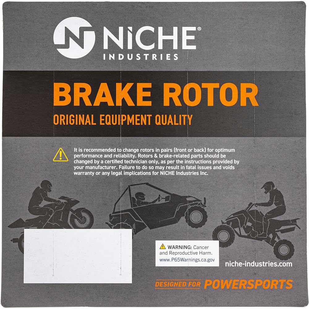 NICHE Rear Brake Rotor for Yamaha Kodiak 400 450 Wolverine 450 5GH-25831-00-00 5ND-F5831-10-00